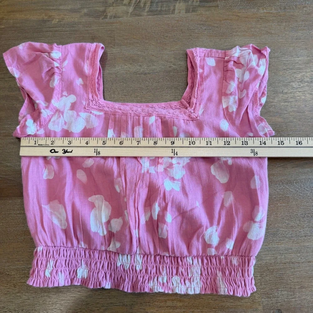 Abercrombie Kids Girls Pink Floral 2 Piece Set Skirt Top Size 9/10 Matching